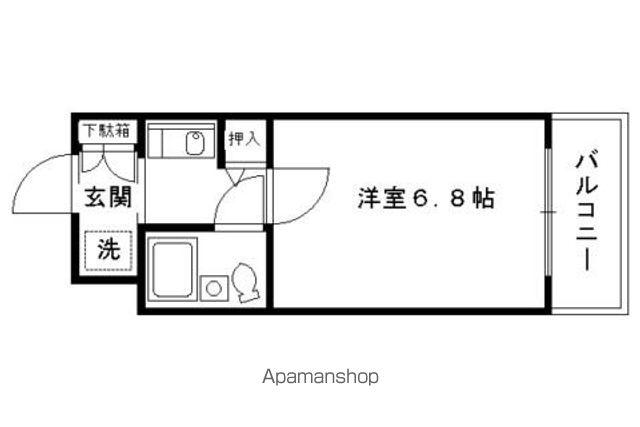 ダイアパレス京都祇園(1K/1階)の間取り写真