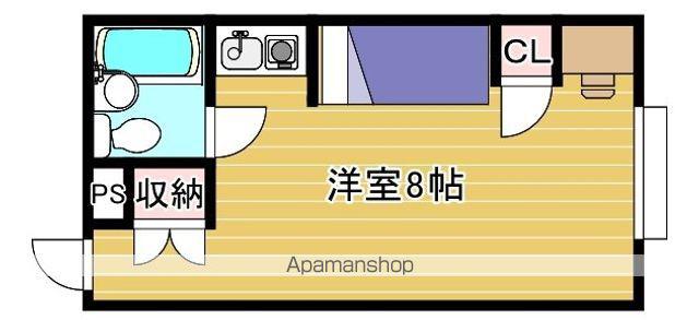 山川マンション(ワンルーム/1階)の間取り写真