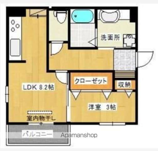 フェリオ(1LDK/2階)の間取り写真