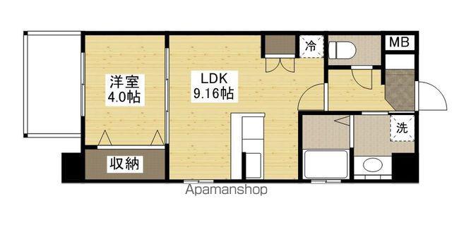 パークフラッツ土橋(1LDK/5階)の間取り写真