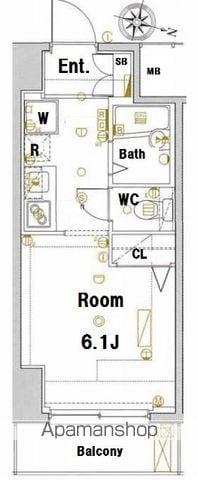 ラグジュアリーガーデン東松戸(1K/4階)の間取り写真