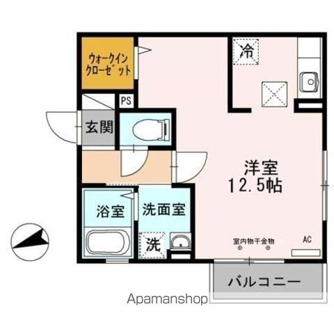 アゼリア吹上 B(ワンルーム/1階)の間取り写真