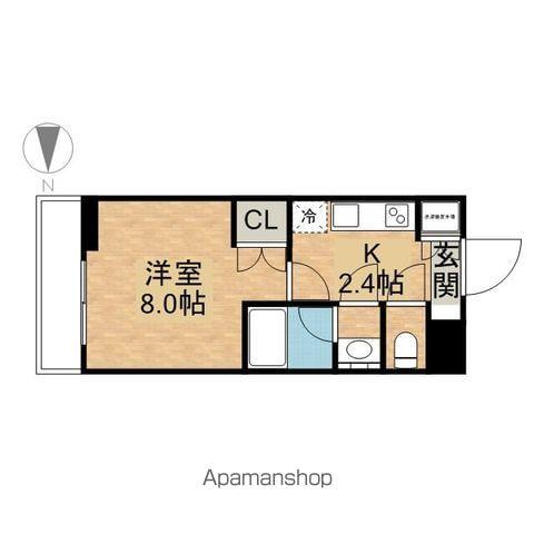 シエルブルー栄(1K/5階)の間取り写真