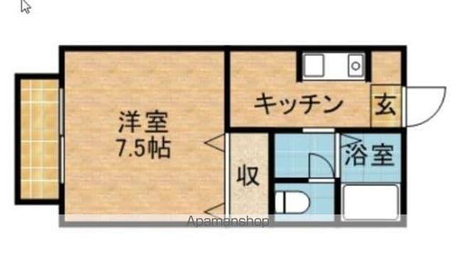 フォーブルⅡ(1K/1階)の間取り写真