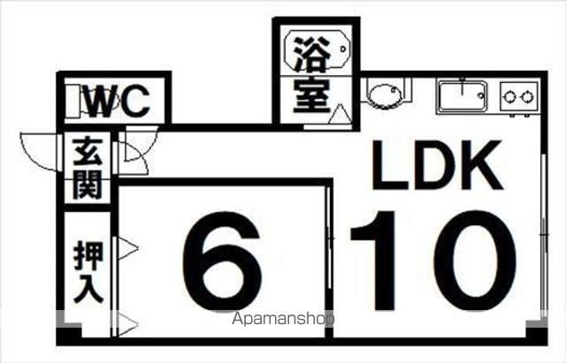 パーソナルハイツ(1LDK/2階)の間取り写真