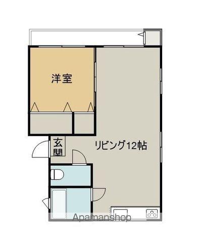 真和ビル(1LDK/3階)の間取り写真