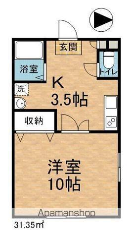 MYハイツ2(1K/1階)の間取り写真