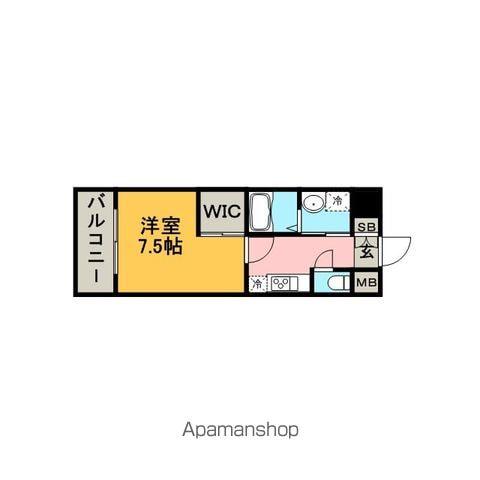 エンクレスト祇園(1K/9階)の間取り写真