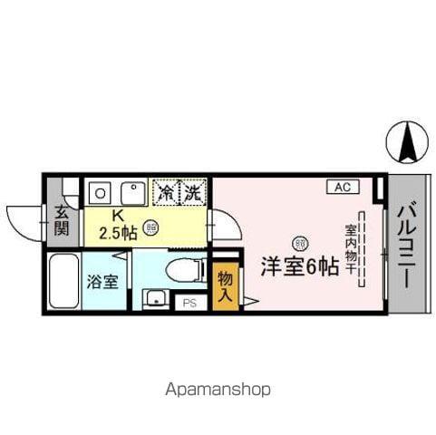 海とYACHT(1K/3階)の間取り写真