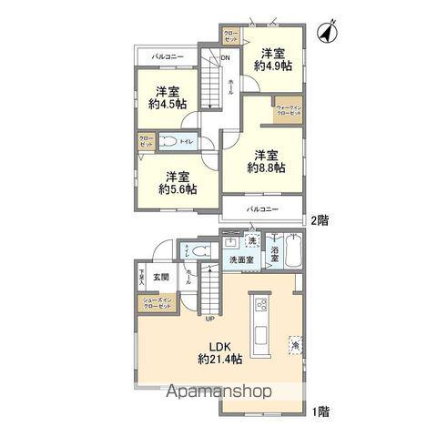 東武鉄道野田線 愛宕駅(千葉) 徒歩12分 2階建 築1年(4LDK)の間取り写真