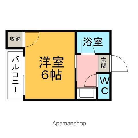 シャルム諏訪野(ワンルーム/1階)の間取り写真