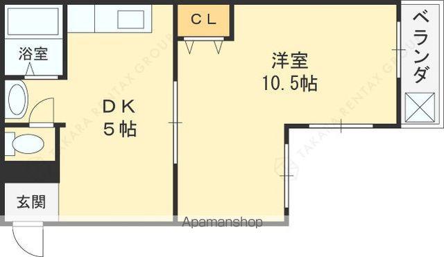 シティーハイツ八尾本町(1DK/2階)の間取り写真