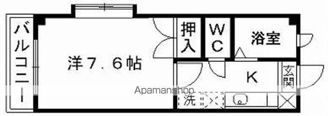 KSHOUSE(1K/3階)の間取り写真