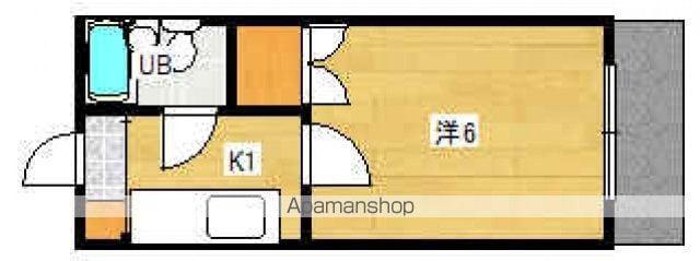 ハイツカペラ(1K/1階)の間取り写真