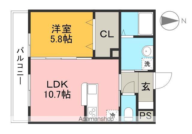 LINE(1LDK/1階)の間取り写真