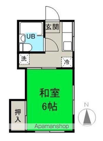 グリーンハイツ蟻ケ崎(1K/2階)の間取り写真