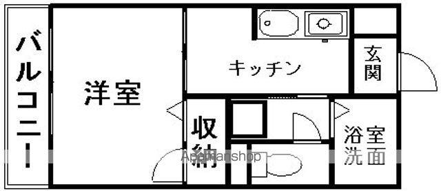 フレグランスTAEみずほ(1K/2階)の間取り写真