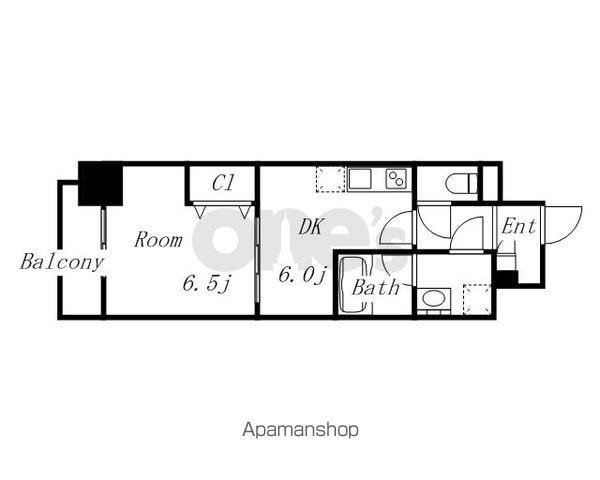 メイボーテセラ(1DK/7階)の間取り写真