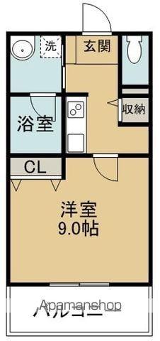 グランドソレーユ稲川(1K/2階)の間取り写真