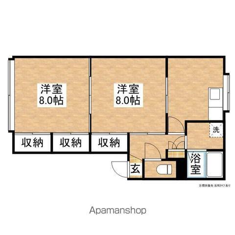 サンシティ神子田(2DK/2階)の間取り写真