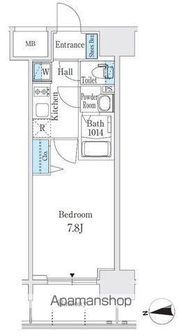 PONANT鶴舞公園(1K/11階)の間取り写真