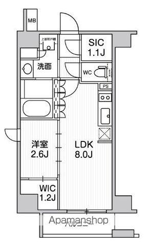 シーズンフラッツ新高円寺(1LDK/2階)の間取り写真