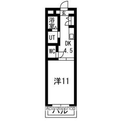 Jーレジデンス栄Ⅱ旧フローラル栄Ⅱ(1DK/6階)の間取り写真