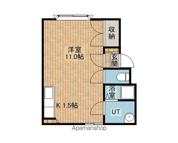 フラワーパークハイツ(1K/2階)の間取り写真