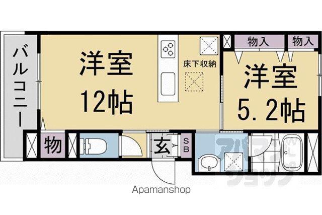 コート学林(1LDK/1階)の間取り写真
