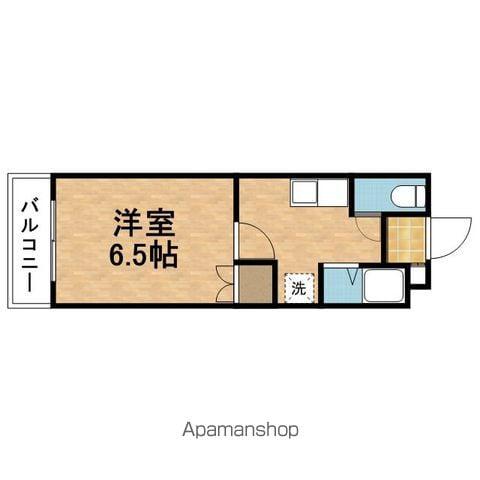 プレアール唐原(1K/2階)の間取り写真