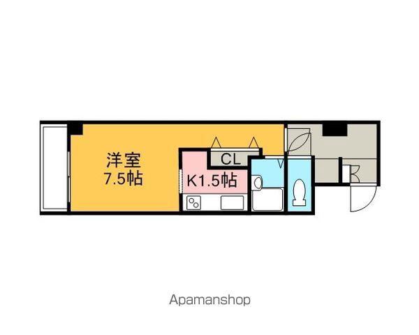 イーストフェアリー(1K/6階)の間取り写真