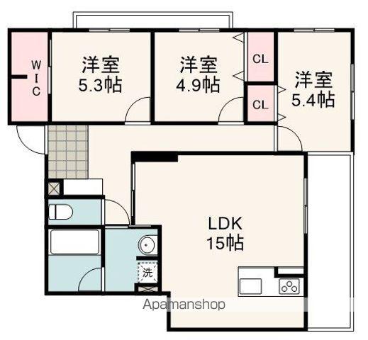 VIOLA桜橋(3LDK/3階)の間取り写真