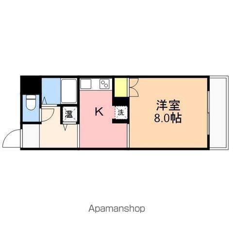 エクセランス文京町(1K/2階)の間取り写真