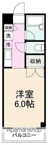 カレッジ三共 パートⅠ(1K/2階)の間取り写真