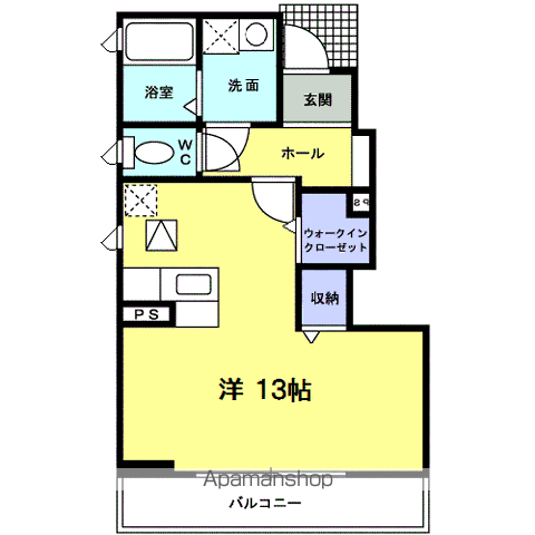 ベルフォーレ(1K/1階)の間取り写真