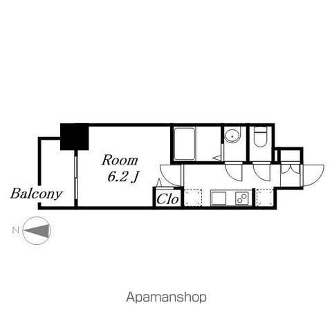 プレサンスTHE大須観音(1K/3階)の間取り写真
