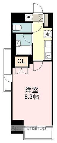 プラウドフラット五橋(1K/3階)の間取り写真