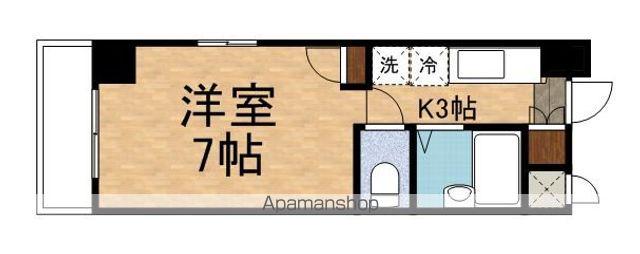 アクロス立川2(ワンルーム/3階)の間取り写真