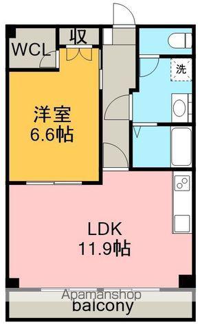 グリーンハイツ水広下(1LDK/3階)の間取り写真
