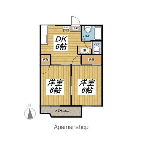 アゼリアコートN(2DK/2階)の間取り写真