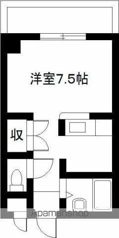 エレガンスメゾン6A(ワンルーム/5階)の間取り写真