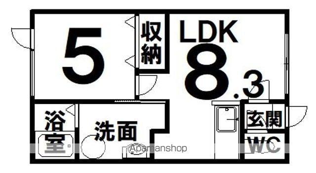 キュアハイツ(1LDK/1階)の間取り写真