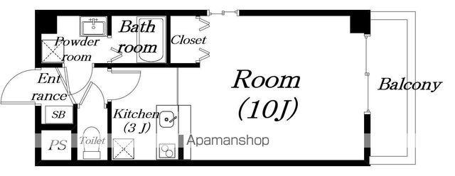 キャトルセゾン(ワンルーム/3階)の間取り写真