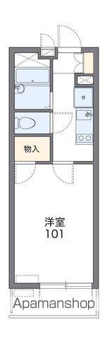 レオパレスFINE中沢(1K/1階)の間取り写真