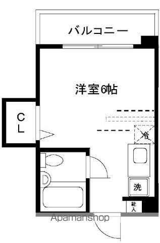ワコー第2マンション(ワンルーム/5階)の間取り写真