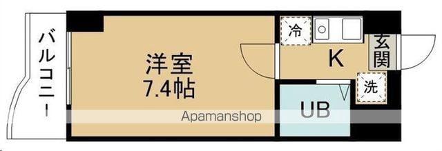 ランドマーク支倉(1K/1階)の間取り写真