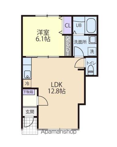 ラピスパンシオン(1LDK/1階)の間取り写真