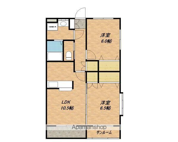 ユーミーキャッスル(2LDK/1階)の間取り写真