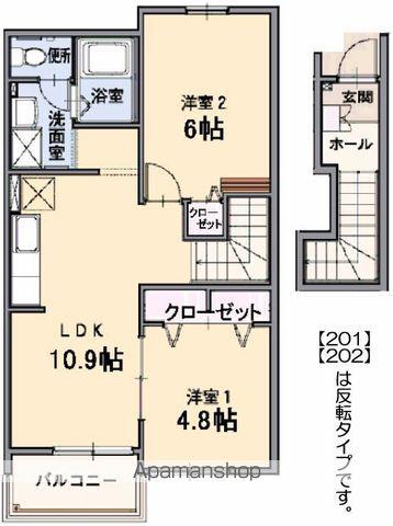 サンパティークⅡ(2LDK/2階)の間取り写真