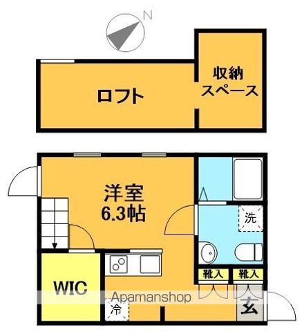 プリマ世田谷壱番館(ワンルーム/1階)の間取り写真